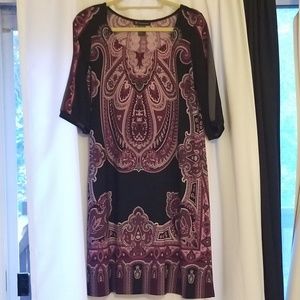 Paisley print sheath dress